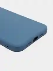 Темно-синий силиконовый чехол с шёлковым покрытием для iPhone 13 Mini, 13 Pro Max