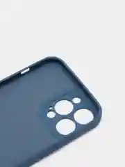 Темно-синий силиконовый чехол с шёлковым покрытием для iPhone 13 Mini, 13 Pro Max