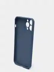Темно-синий силиконовый чехол с шёлковым покрытием для iPhone 13 Mini, 13 Pro Max