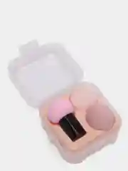 Розовый спонж для макияжа, губка для макияжа (набор 3 шт.)