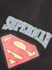 Черный толстовка "Superman" с капюшоном, для собак и кошек
