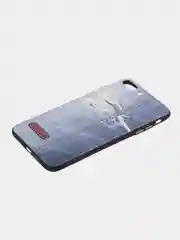 Серый чехол силиконовый WK Design с принтом для iPhone 7/8; 7plus/8plus; X