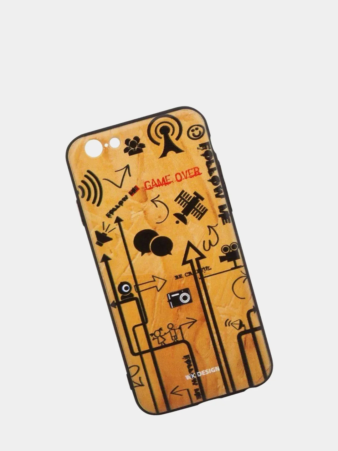 Хаки чехол силиконовый WK Design с принтом для iPhone 7/8; 7plus/8plus; X