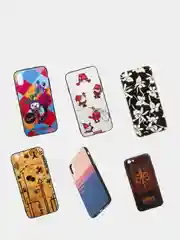 Красный чехол силиконовый WK Design с принтом для iPhone 7/8; 7plus/8plus; X