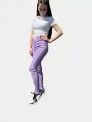Сиреневый джинсы skinny женские зауженные, с высокой посадкой
