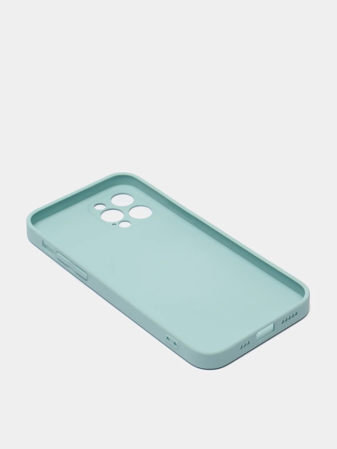 Светло-синий чехол для iPhone 11, 12, 13, 12 Pro Max, 12 Pro, силиконовый, со стеклянной панелью