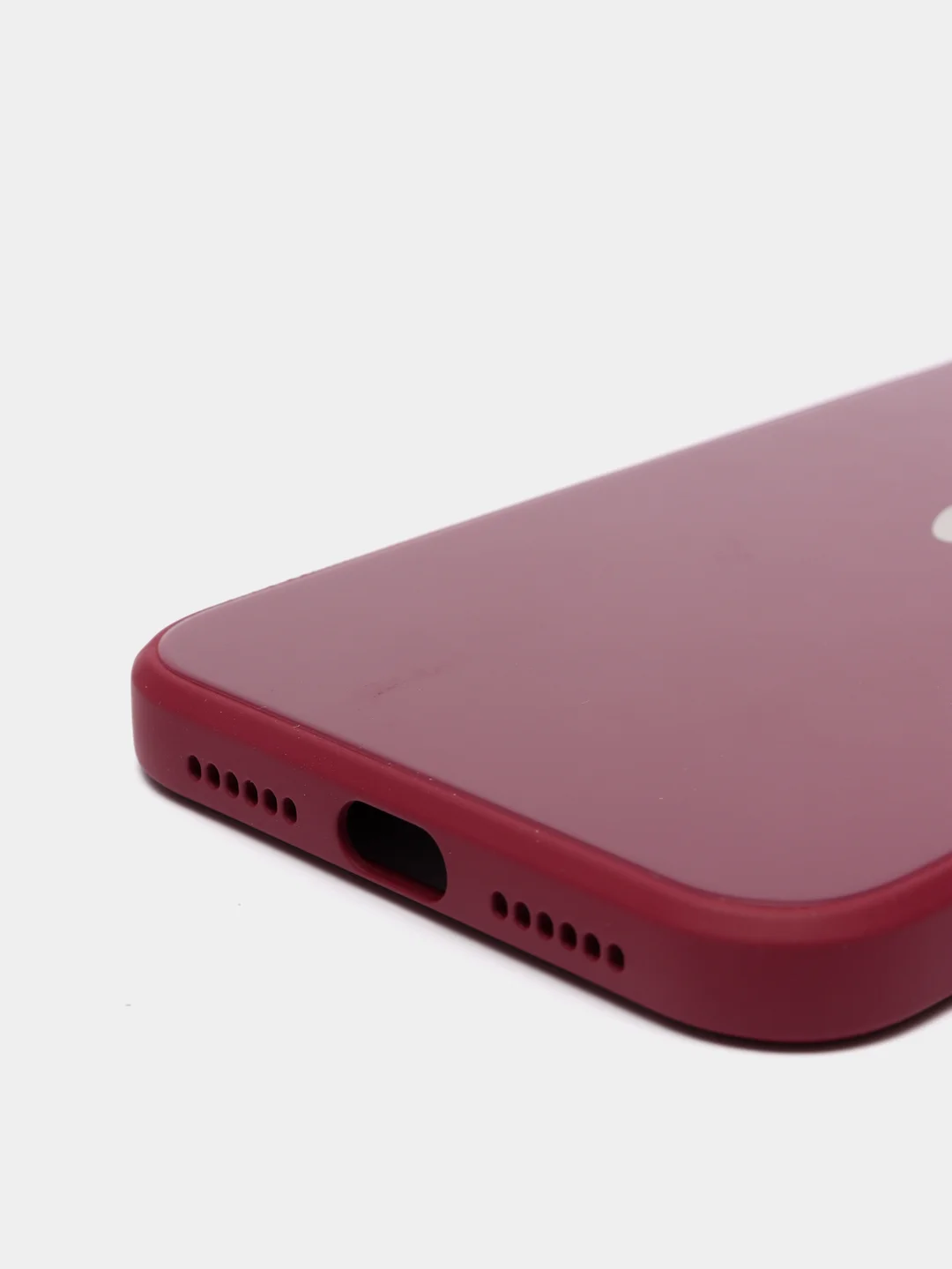 Бордовый чехол для iPhone 11, 12, 13, 12 Pro Max, 12 Pro, силиконовый, со стеклянной панелью