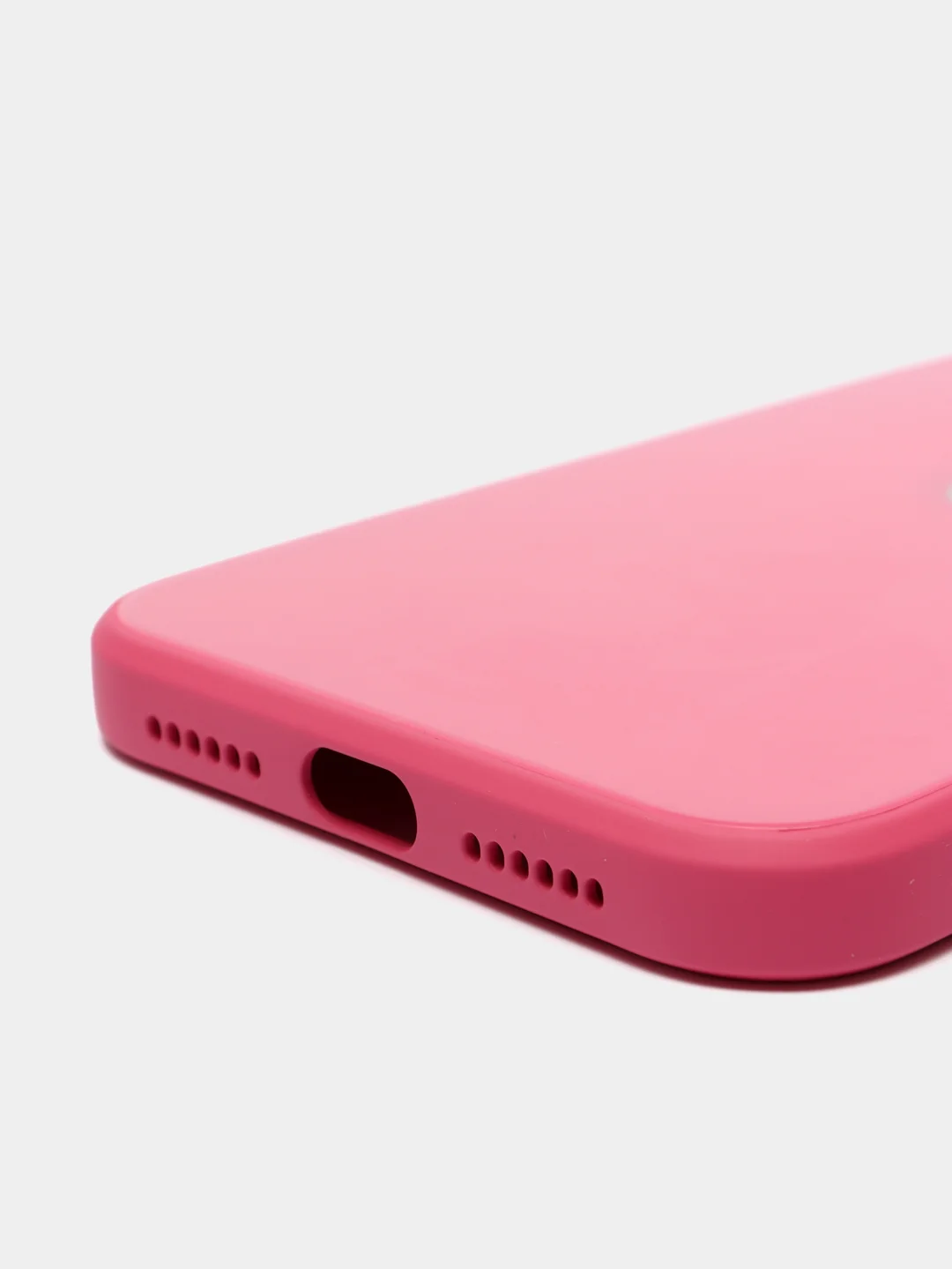Тёмно-розовый чехол для iPhone 11, 12, 13, 12 Pro Max, 12 Pro, силиконовый, со стеклянной панелью