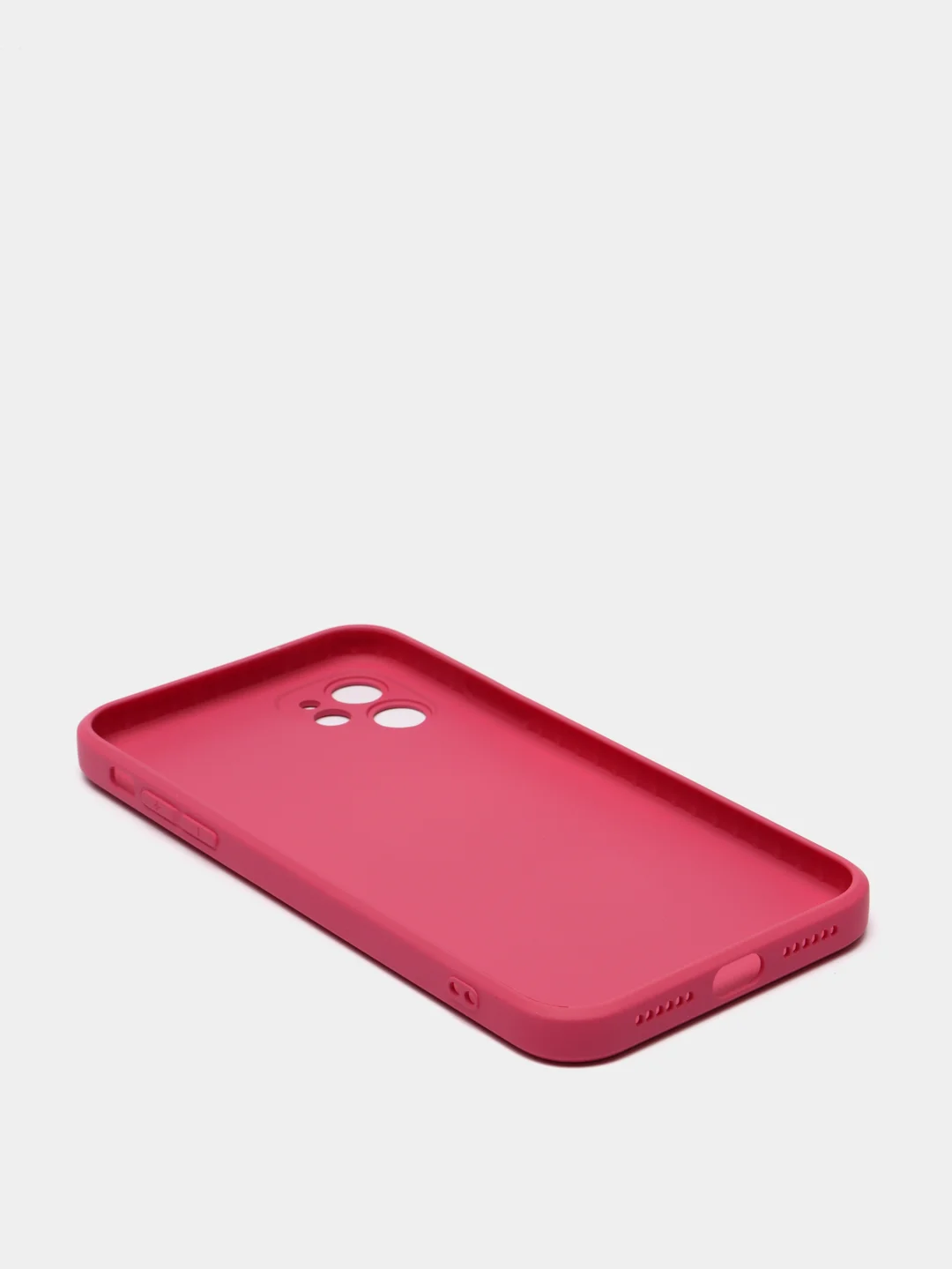 Тёмно-розовый чехол для iPhone 11, 12, 13, 12 Pro Max, 12 Pro, силиконовый, со стеклянной панелью