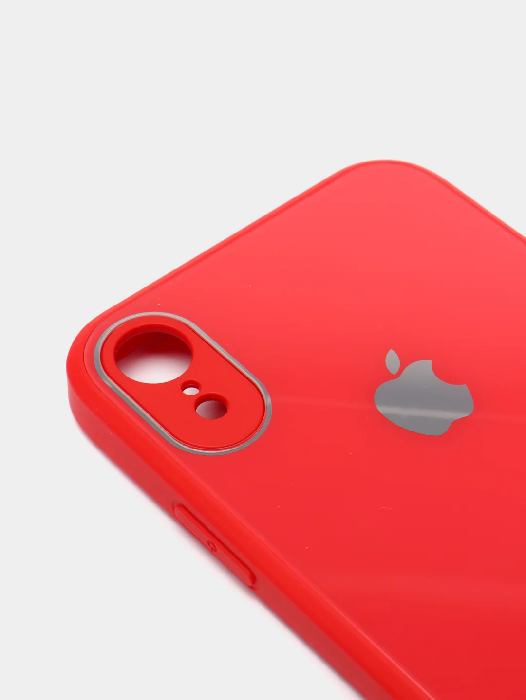 Алый чехол для iPhone 11, 12, 13, 12 Pro Max, 12 Pro, силиконовый, со стеклянной панелью