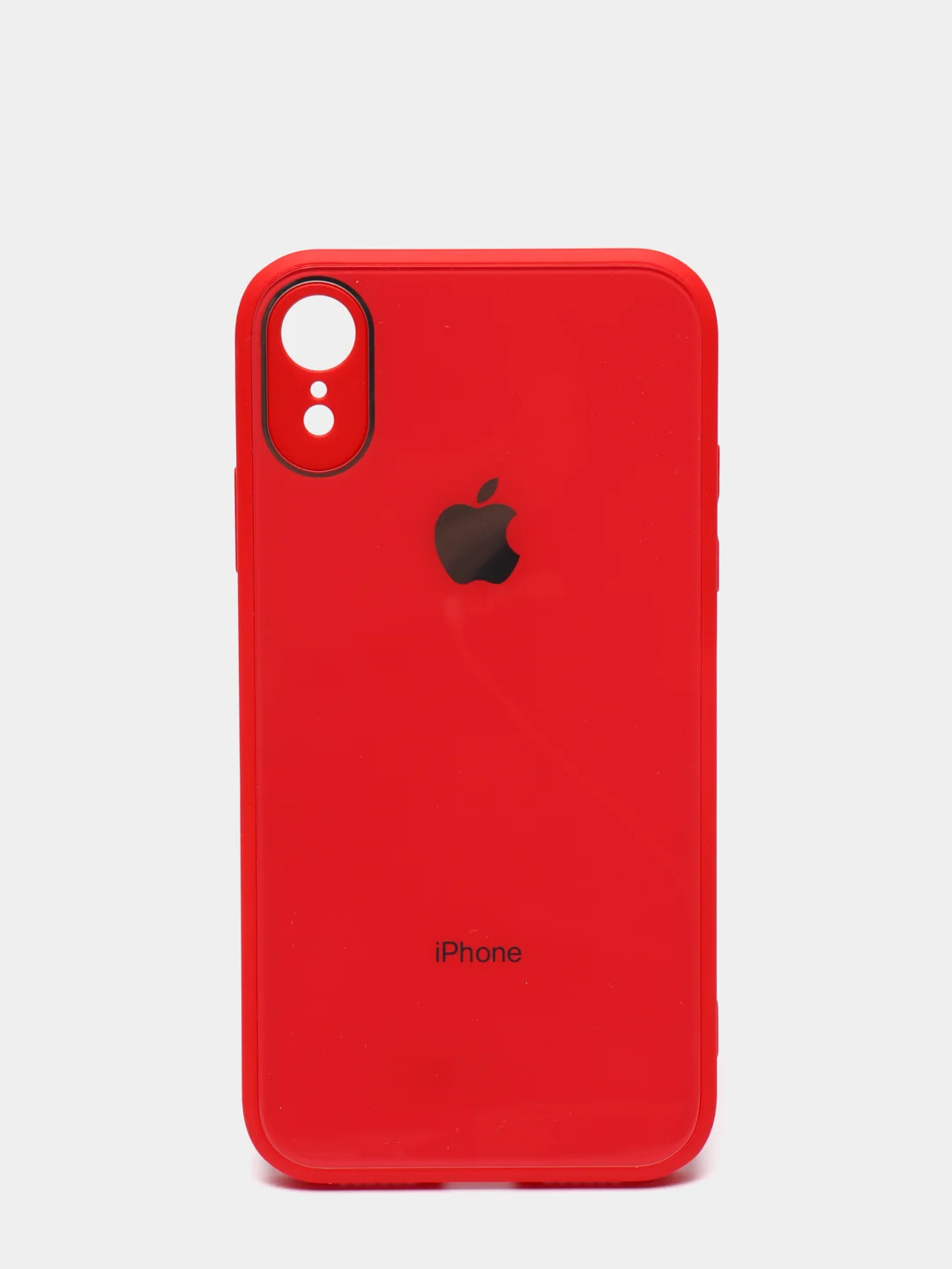 Алый чехол для iPhone 11, 12, 13, 12 Pro Max, 12 Pro, силиконовый, со стеклянной панелью
