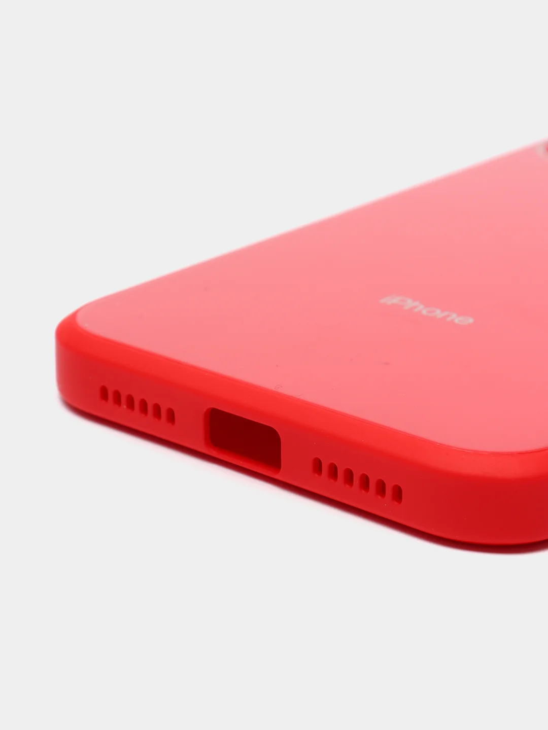 Алый чехол для iPhone 11, 12, 13, 12 Pro Max, 12 Pro, силиконовый, со стеклянной панелью