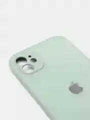 Мятный чехол для iPhone 11, 12, 13, 12 Pro Max, 12 Pro, силиконовый, со стеклянной панелью