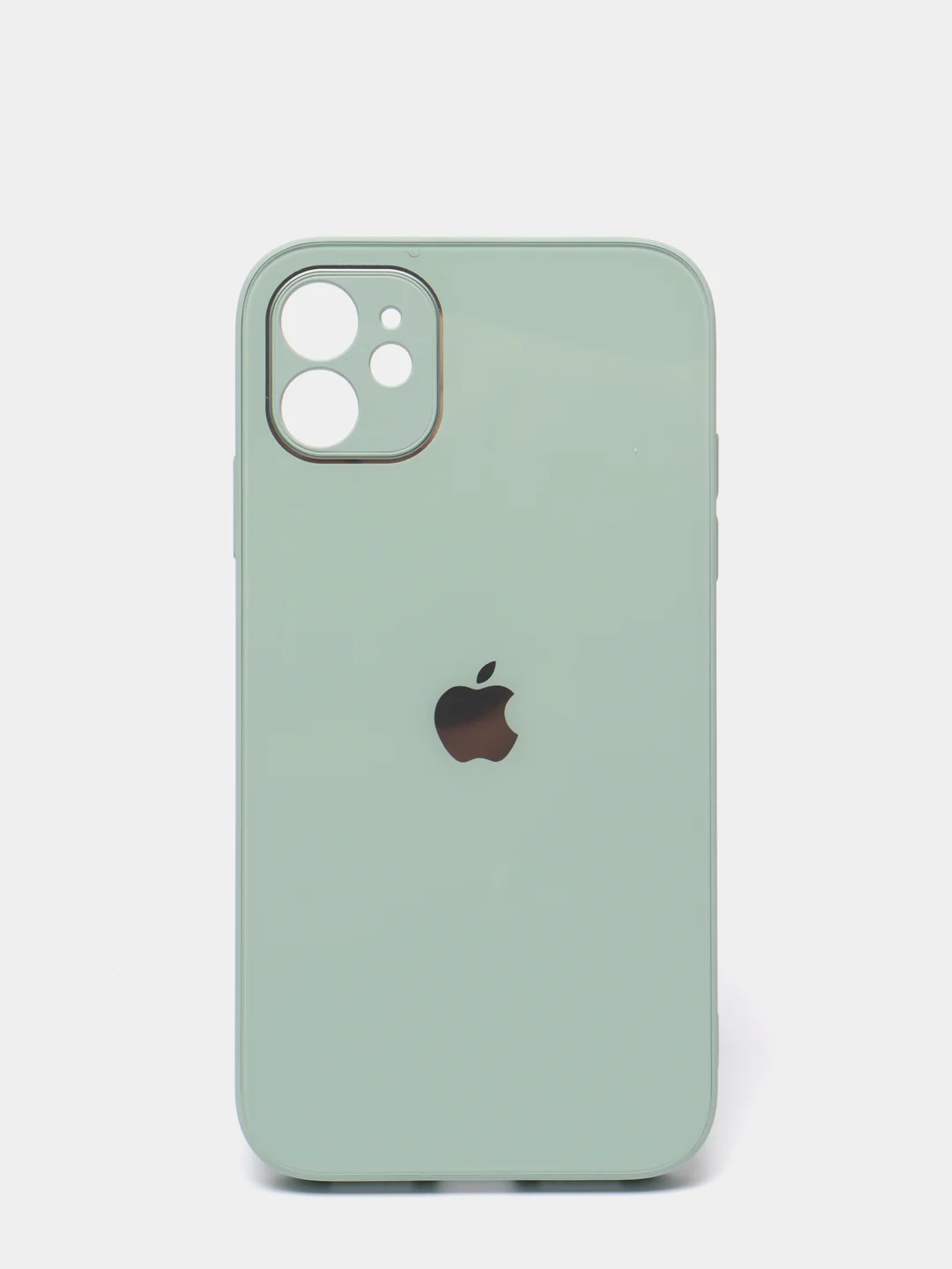 Мятный чехол для iPhone 11, 12, 13, 12 Pro Max, 12 Pro, силиконовый, со стеклянной панелью