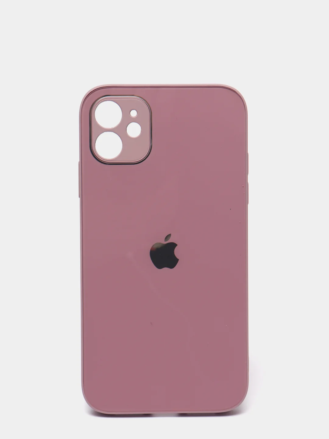 Аметистовый чехол для iPhone 11, 12, 13, 12 Pro Max, 12 Pro, силиконовый, со стеклянной панелью