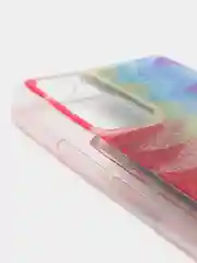 Терракотовый чехол Huawei Honor 10X Lite, Хонор 10Х Лайт силиконовый переливающийся жидкий с блестками