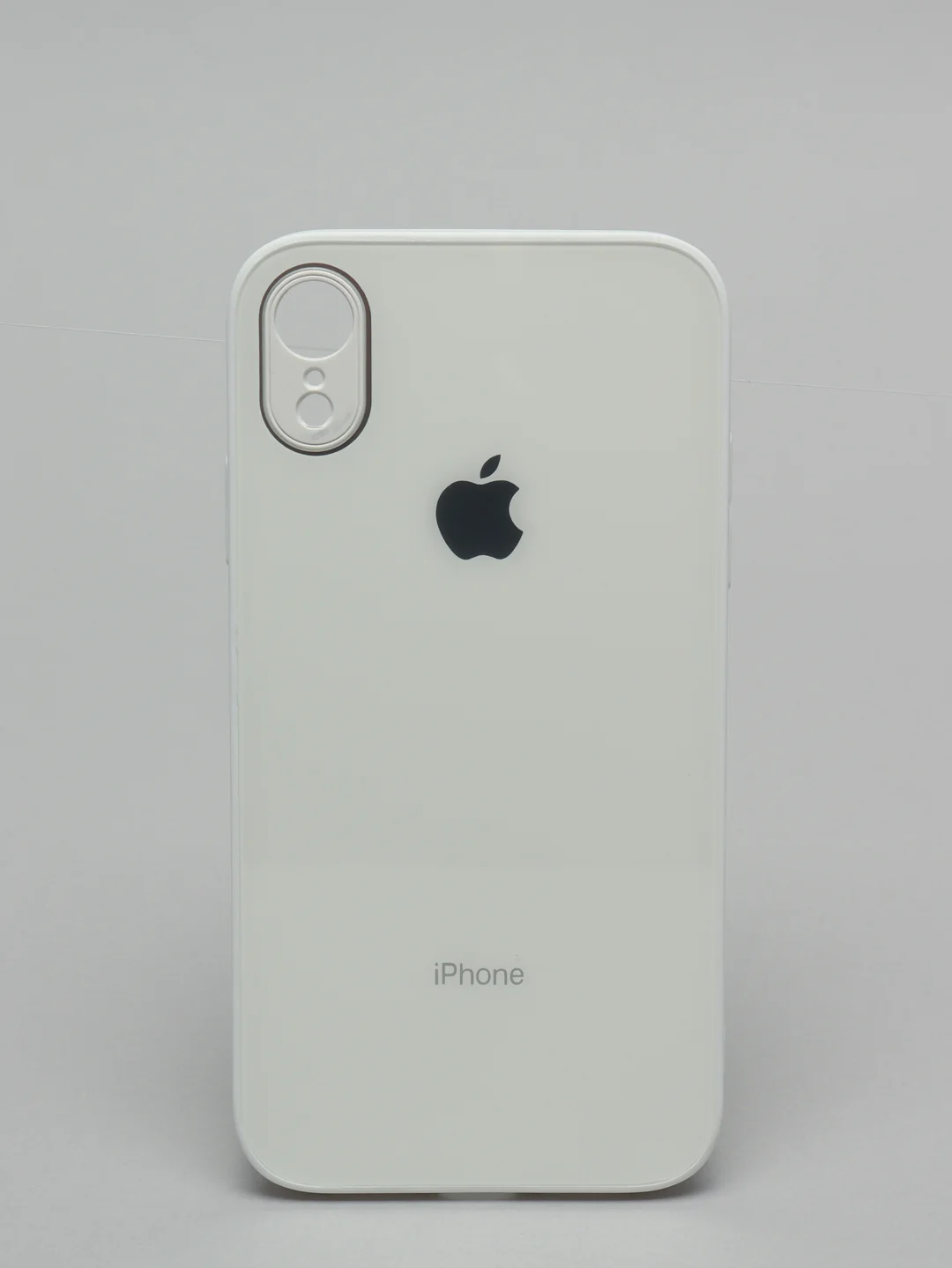 Белый чехол для iPhone 11, 12, 13, 12 Pro Max, 12 Pro, силиконовый, со стеклянной панелью