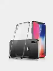 Черный чехол силиконовый прозрачный на iphone