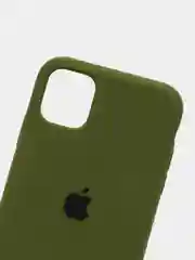 Хаки чехол Silicone Case для iPhone 11, с открытым низом