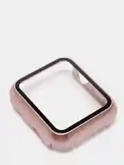 Розовый бампер с защитным стеклом для Apple Watch 38/40/42/44 mm