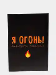 Оранжевый ежедневник "Я огонь!" в точку, недатированный мягкая обложка, А5, 80 л