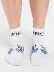 Белый носки мужские, цветные, с принтом
