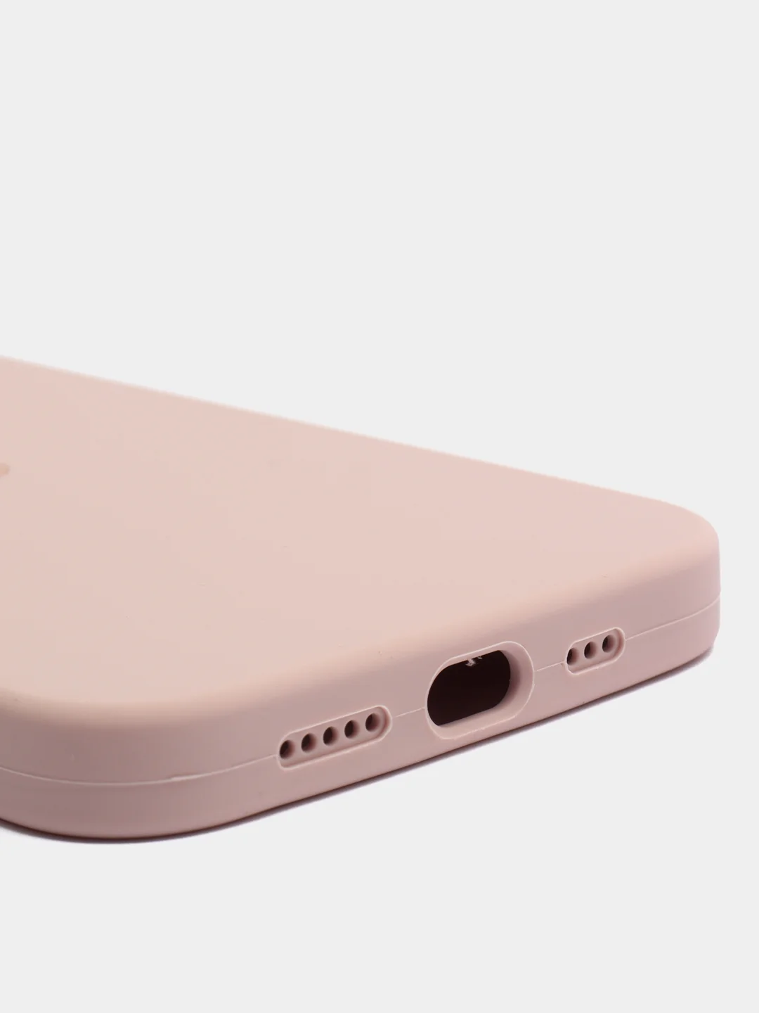 Кремовый чехол Silicone Case для iPhone 13 Pro с закрытым низом
