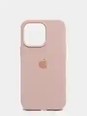 Кремовый чехол Silicone Case для iPhone 13 Pro с закрытым низом