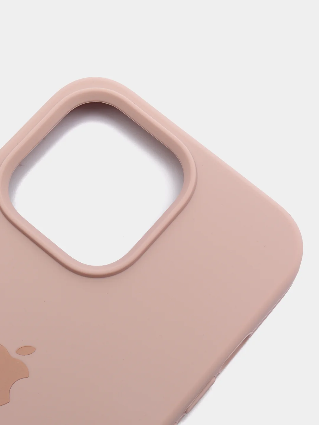Кремовый чехол Silicone Case для iPhone 13 Pro с закрытым низом