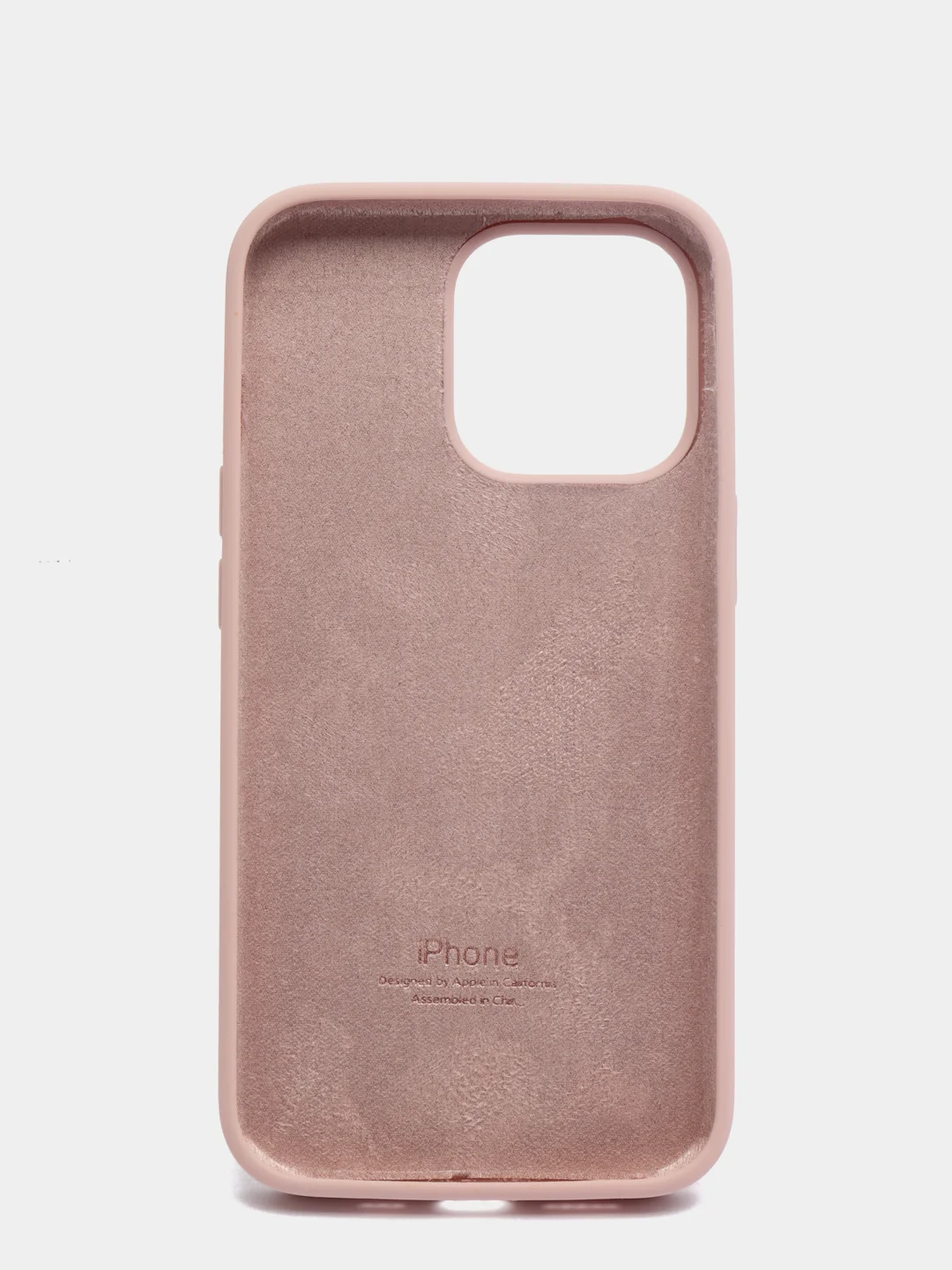 Кремовый чехол Silicone Case для iPhone 13 Pro с закрытым низом