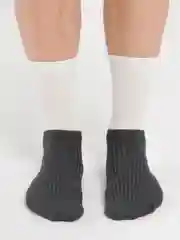 Угольный носки унисекс, средней длины, двухцветные, хлопок