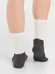 Угольный носки унисекс, средней длины, двухцветные, хлопок