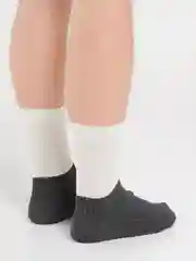 Угольный носки унисекс, средней длины, двухцветные, хлопок