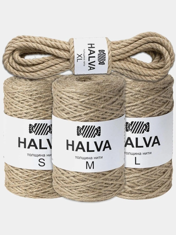 Шпагат канат джутовый Halva, 100% джут, S/M/L/XL