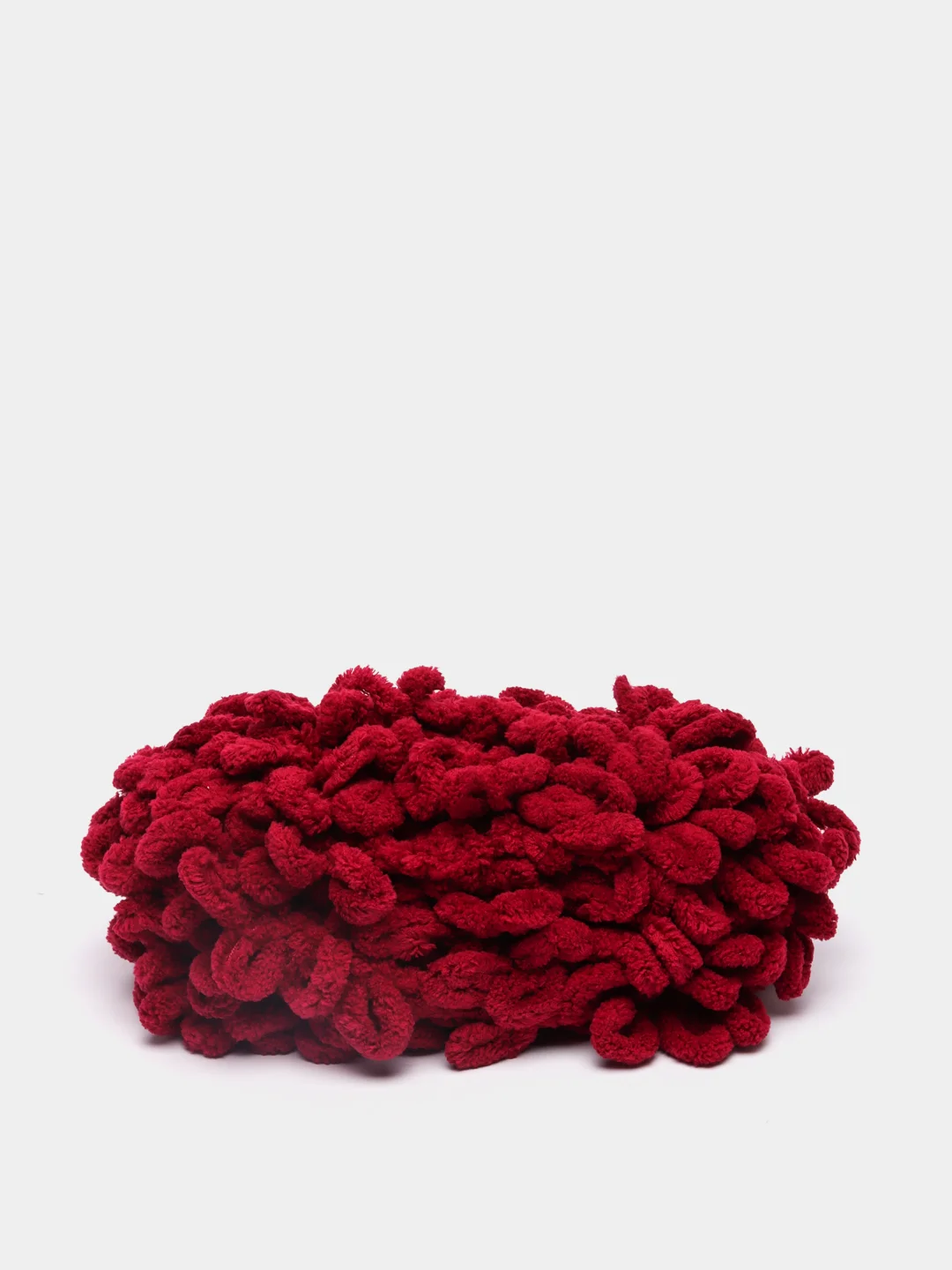 Багровый пряжа Alize Puffy петельки