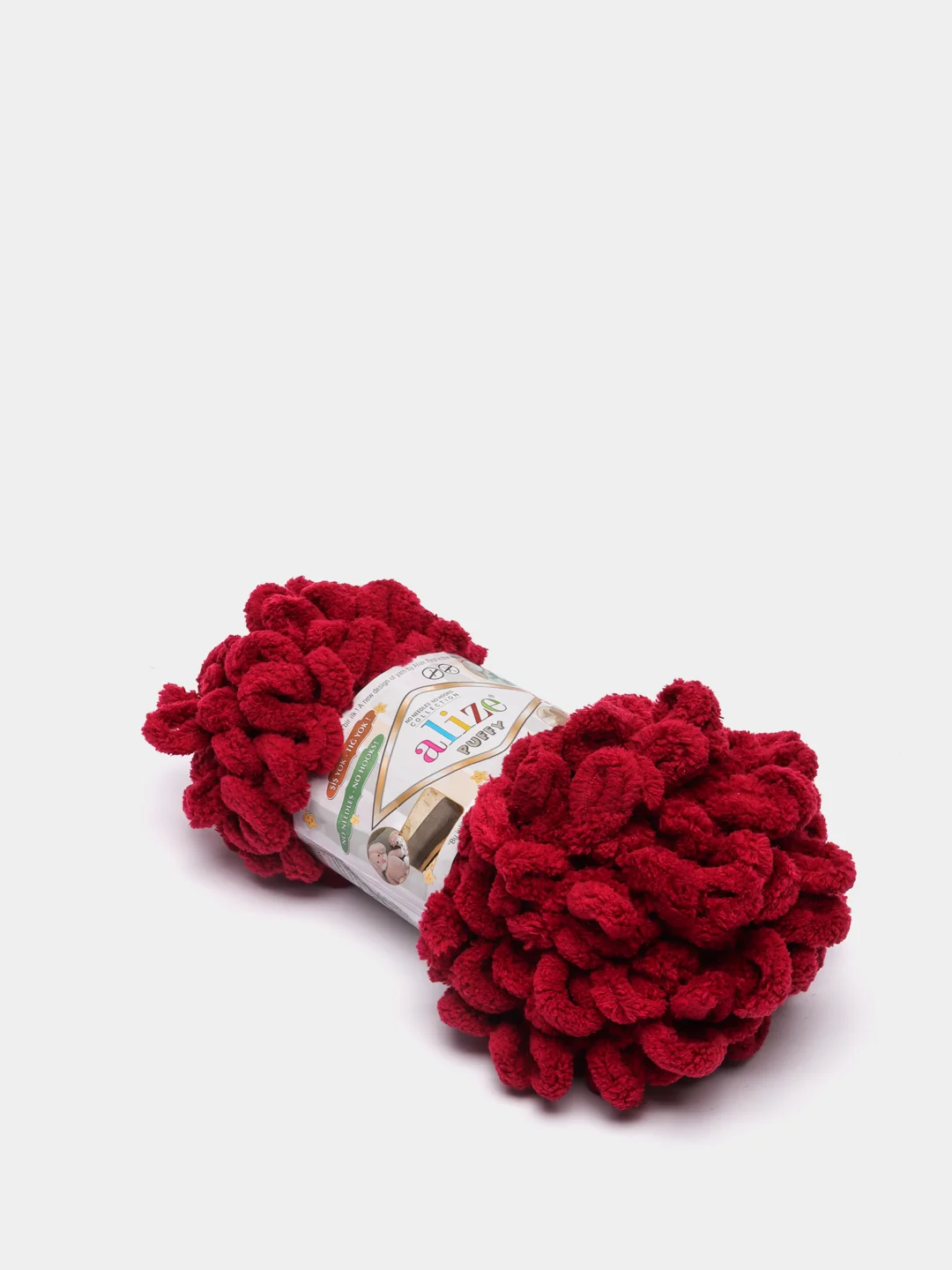 Багровый пряжа Alize Puffy петельки