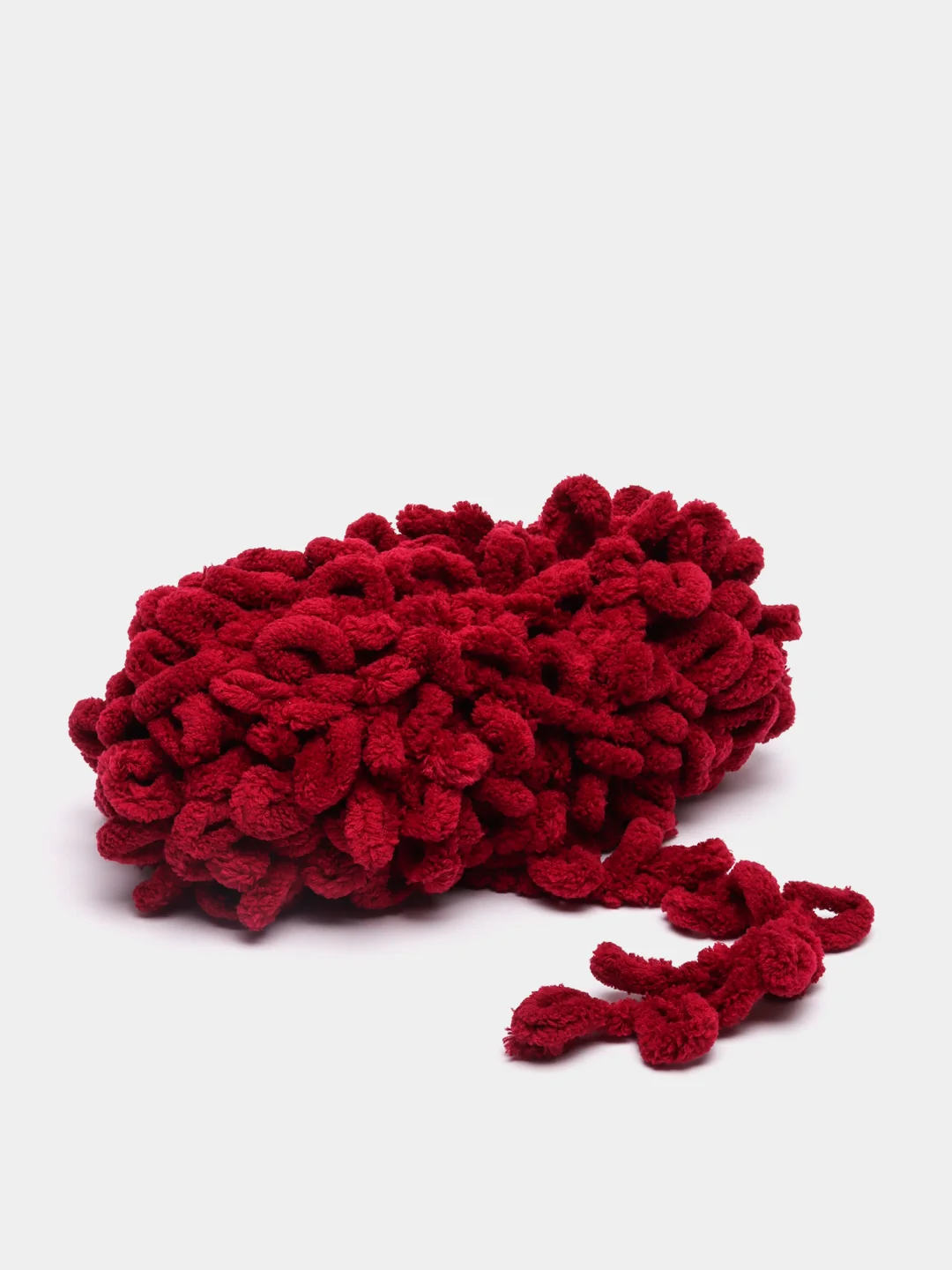 Багровый пряжа Alize Puffy петельки