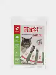 Капли на холку от насекомых для крупных кошек с 4 недель жизни, более 2 кг Ms.Kiss, 3 тубы
