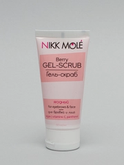 Гель-скраб для бровей и лица Ягодный Nikk Mole