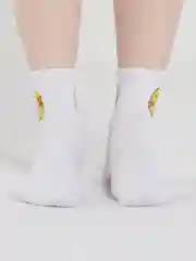 Белый женские носки, с принтом