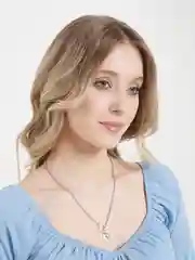Цепь из стали с сердечком и крестиком