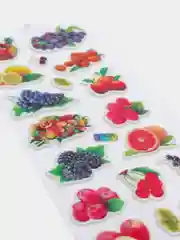 Белый наклейки стикеры детские объемные Фрукты Ягоды Цветы