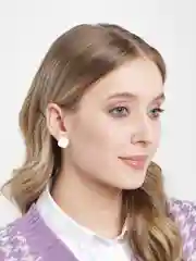 Белый серьги - классика