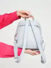 Голубой рюкзак женский, из экокожи