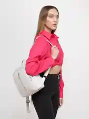 Бежевый рюкзак женский, из экокожи