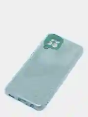 Голубой чехол Samsung Galaxy A22 4G, M22, Самсунг Галакси А22 4G, М22 блестящий с защитой камеры