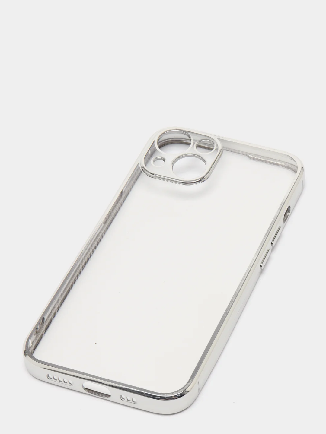 Серебряный чехол для iPhone 7 8 Plus X XS XR 11 12 13 14 15 Pro Max mini айфон про макс