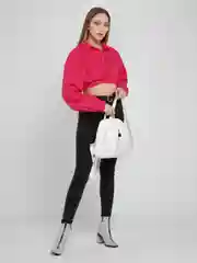 Белый рюкзак женский, из экокожи