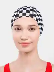 Белый шапочка для плавания, тканевая