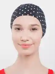 Черный шапочка для плавания, тканевая